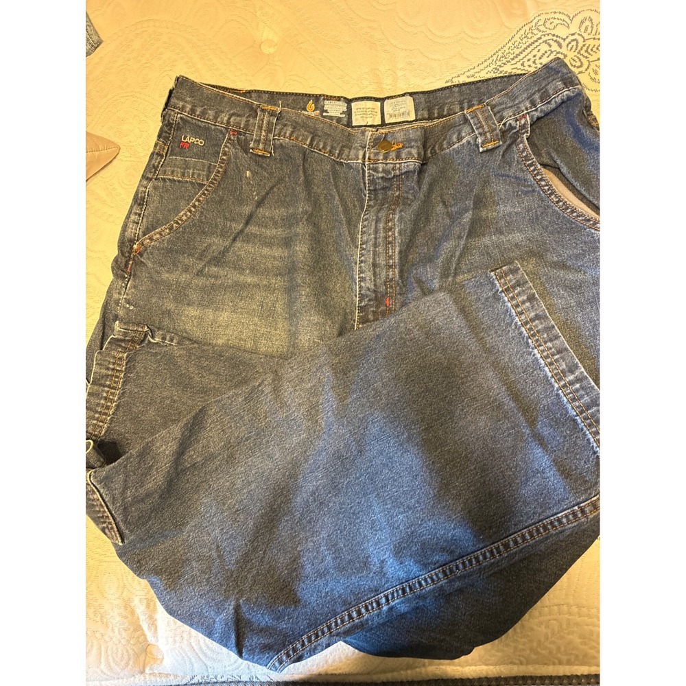 Lapco FR Mens Flame Resistant Denim Carpenter Work Pants Blue‎ 39x28 P-INDC10